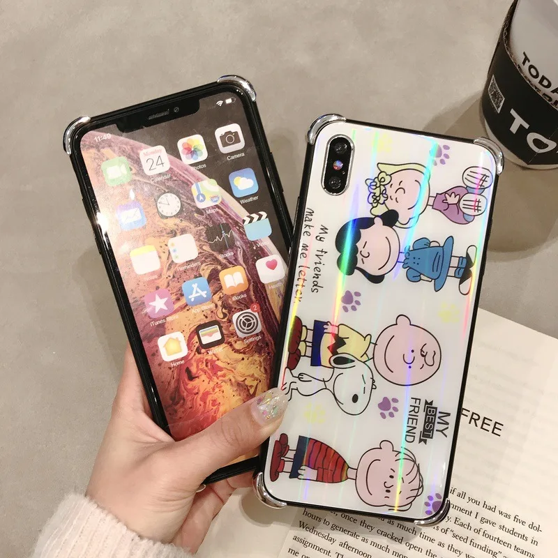 WTSZKL Snoopy серия шаблон чехол для телефона iphone X XR 8 7 6 6S Plus четыре угла