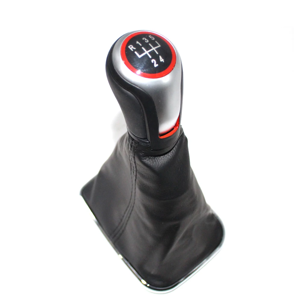 Ручка переключения передач для VW Volkswagen Golf 4 Mk4 для Golf 5/6 Mk5/6 Red Thread 5 speed и 6 рычаг переключения скорости кожаный ботинок
