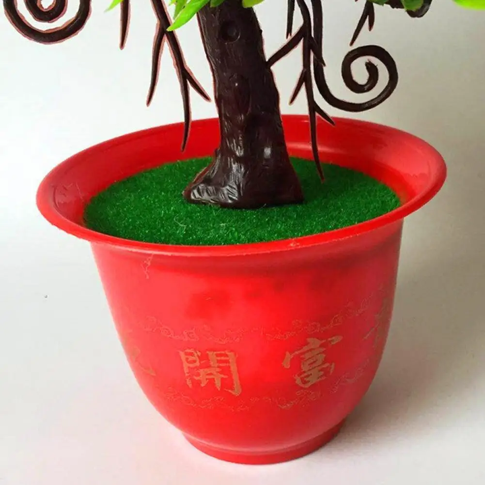 

Artificial Flowers Plastic Artificial Rose Flower Guest Greeting Pine Plant Potted Bonsai Tree Desktop Ornement Home Decor