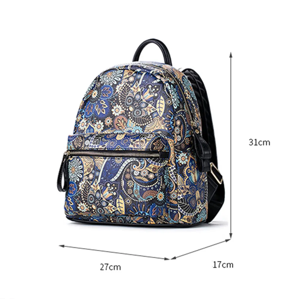 Женский рюкзак из ПУ кожи с цветочным принтом|Женские рюкзаки| |