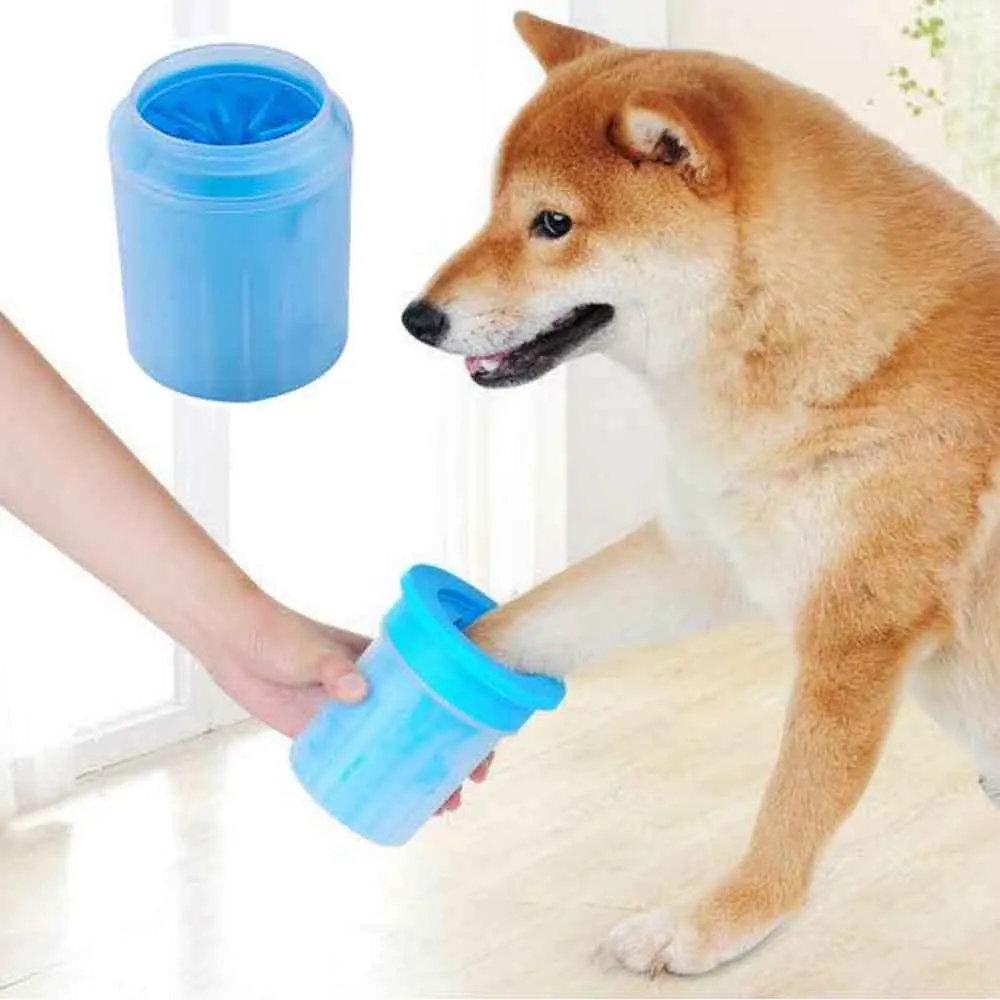 

Dog Cat Pet Foot Paw Washer Cleaner Cup Combs Portable Outdoor Cup Paw Clean Brush Easy Wash Sport Dirty Foot Cleaning Bucket