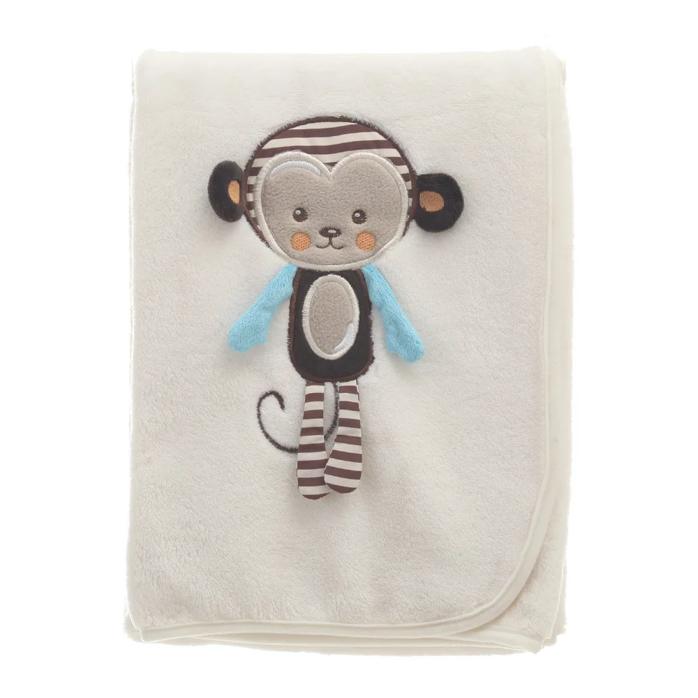 Детское одеяло с рисунком животных милое детское летнее из кораллового