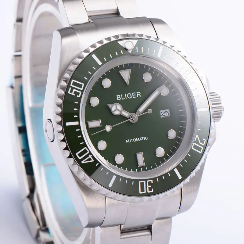 Мужские часы с Циферблатом из нержавеющей стали 44 мм|Мужские механические часы| |