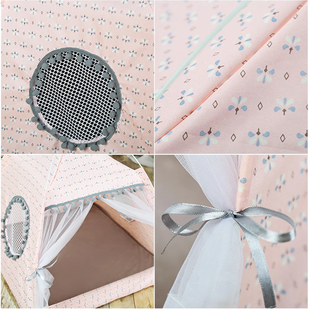 Полиэфирная ткань сетка для домашних животных уютный дом собака кошка складной