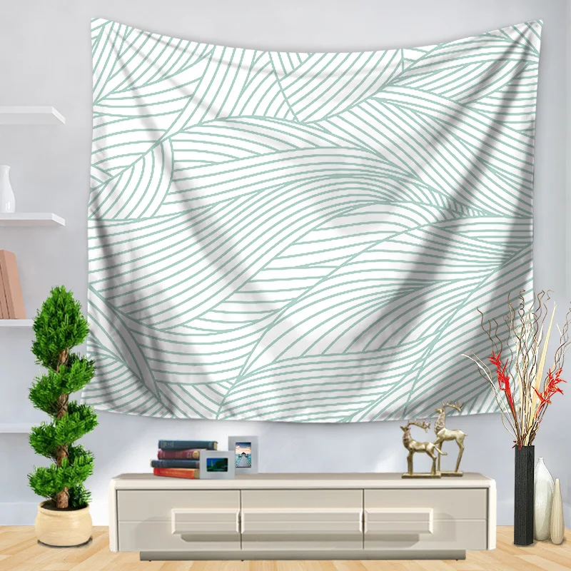 Гобелен абстрактные Геометрические черно белые гобелены шевроны ацтекские