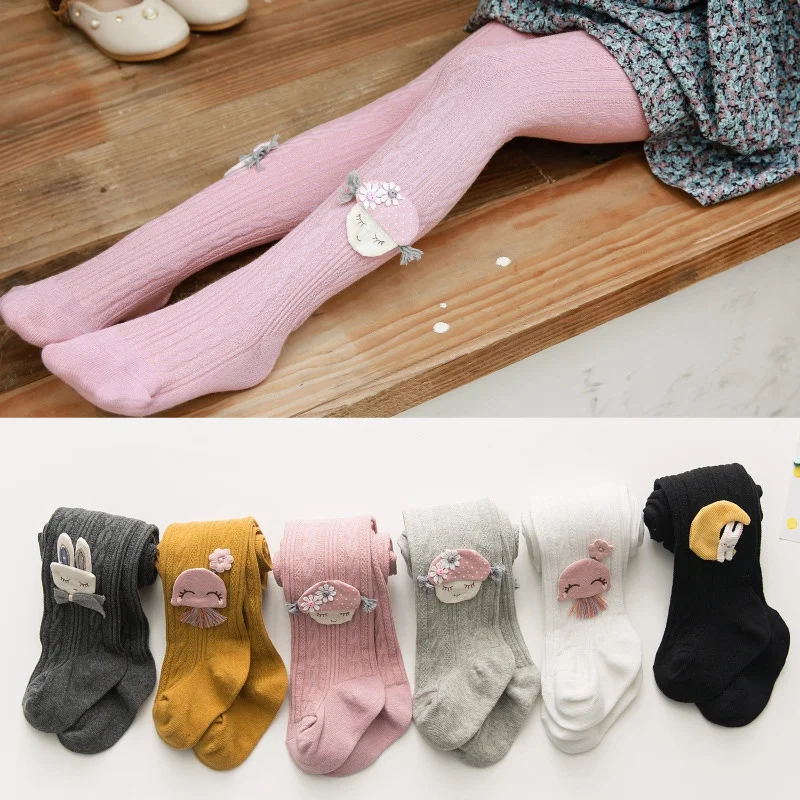 6 цветов детские чулки для девочек вязаные хлопковые теплые милые Колготки с