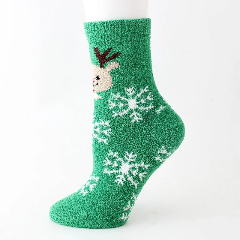 G Cotton Socks Cute Funny Women Sock Colorful Cartoon Kawaii Santa Elk Socks Christmas Gift For Girls Cute funny design#F - Цвет: G