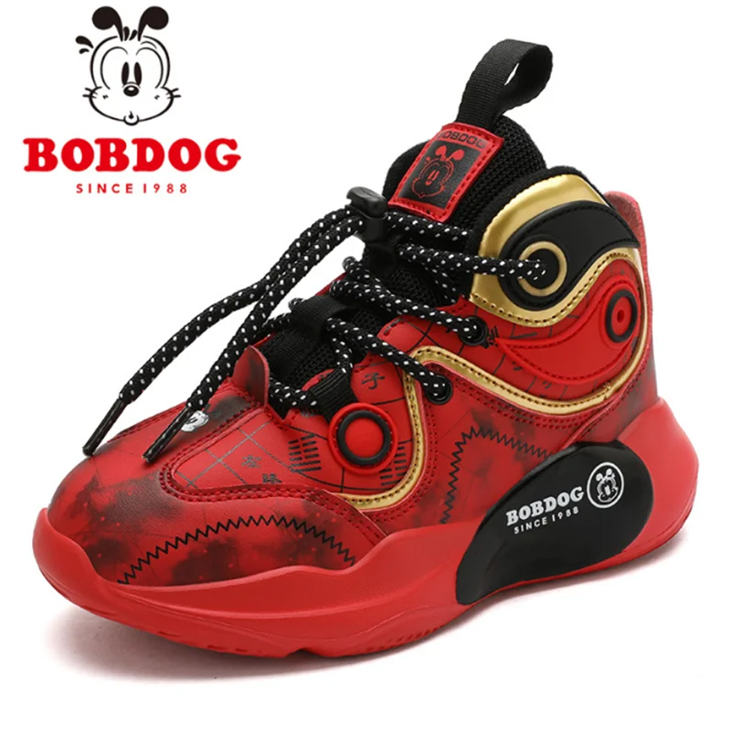 

2021 New Fall Winter Boys Brand Basketball Shoes Non-slip Plus Velvet to Keep Warm Children Sports Shoes Boy Basket Trainer Sho