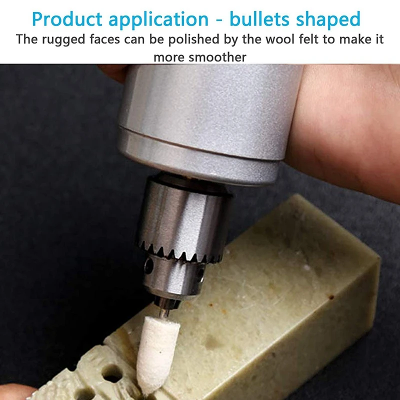 

123Pcs Wool Felt Polishing Pad Felt Mounted Mandrel Set Grinding Head Buffing Wheel for Rotary Tools Jewelry,Glass,Metal,Ceramic