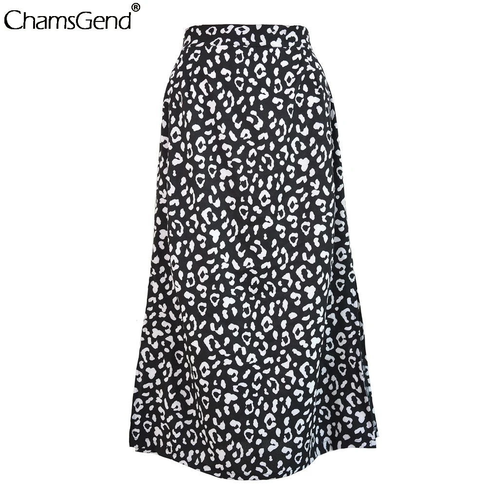 

New High Waist Slim Skirt Women Fashion Leopard Print Zipper Midi Skirt Vintage Summer Satin Quality Skirts Drop Shipping