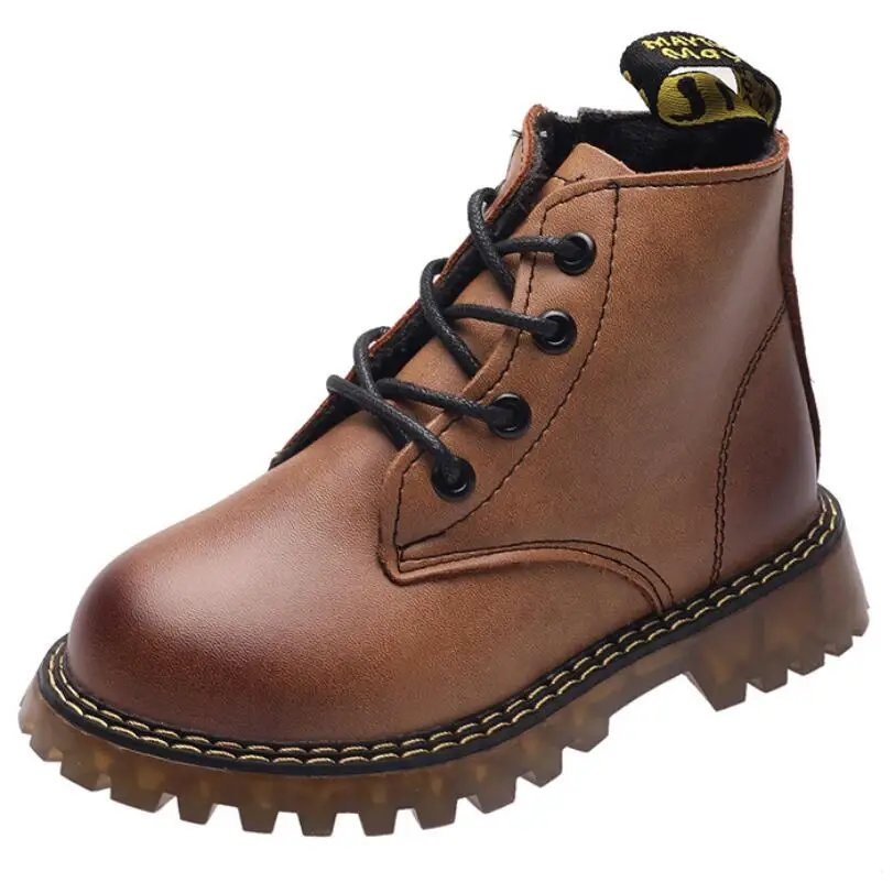 

Autumn Winter Leather Boys Martin Boots Ankle Waterproof Kids Fashion Short Boots Children's Sport Shoes Girls Boots Kids Boots