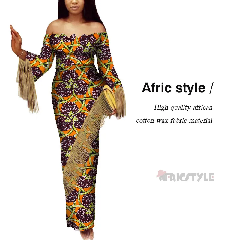 Платье женское вечернее в африканском стиле с цветочным принтом WY5359 |