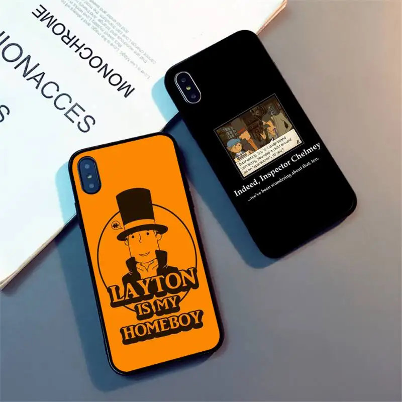 

Professor Layton Phone Case for iPhone 7 8 11 12 Pro X XS Max XR Samsung A S 10 20 50 Plus pro mobile bags