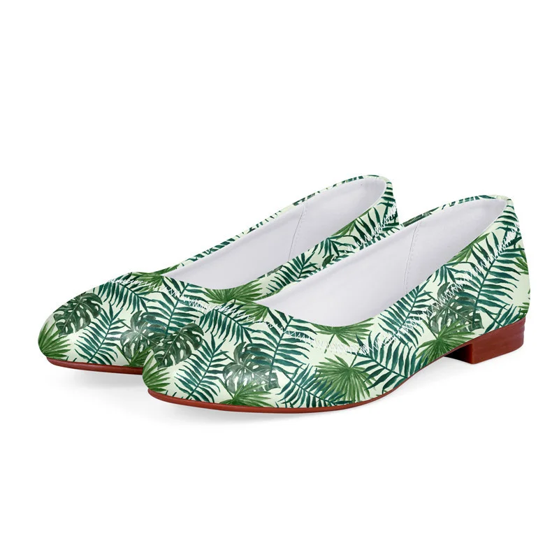 

Nopersonality Women Slip on Shoes Loafer Spring Monstera Flat Shoes for Female Party Single Shoes Customized Chaussure Femme
