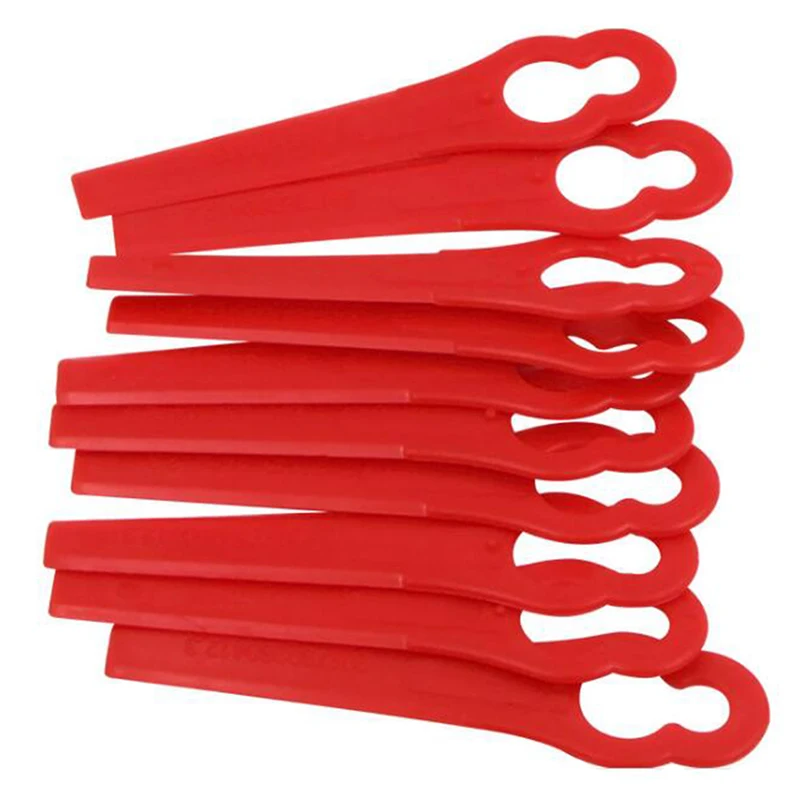 

10 * Grass Cutter Red Plastic Blades Fits For Sovereign Lawnmower MEH29 MEH1129B