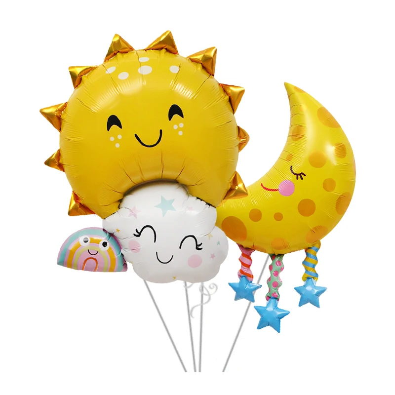 День рождения Реквизит для украшения вечеринки солнце форма луна мультфильм