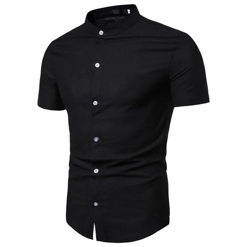 

2020 Summer Shirt Causal Shirt Cotton Fashion Short Sleeves Button up Plus Size Shirt