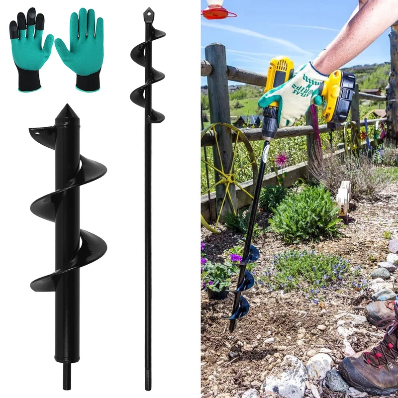 Земляной Бур сверла льда садовый спираль сверлильный станок бит цветок ящик для