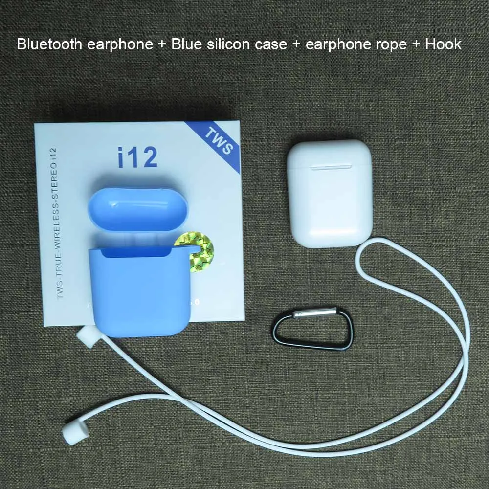 Blue tws i12 TWS i12 i9S Bluetooth наушники беспроводные наушники для Xiaomi Mi Apple Iphone huawei samsung - Цвет: Blue tws i12
