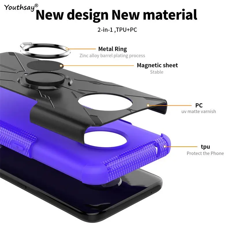 For Tecno Spark 8 Case Cover For Tecno Spark 8 Shell Funda Ring Armor Shockproof Protective Phone Bumper For Tecno Spark 8