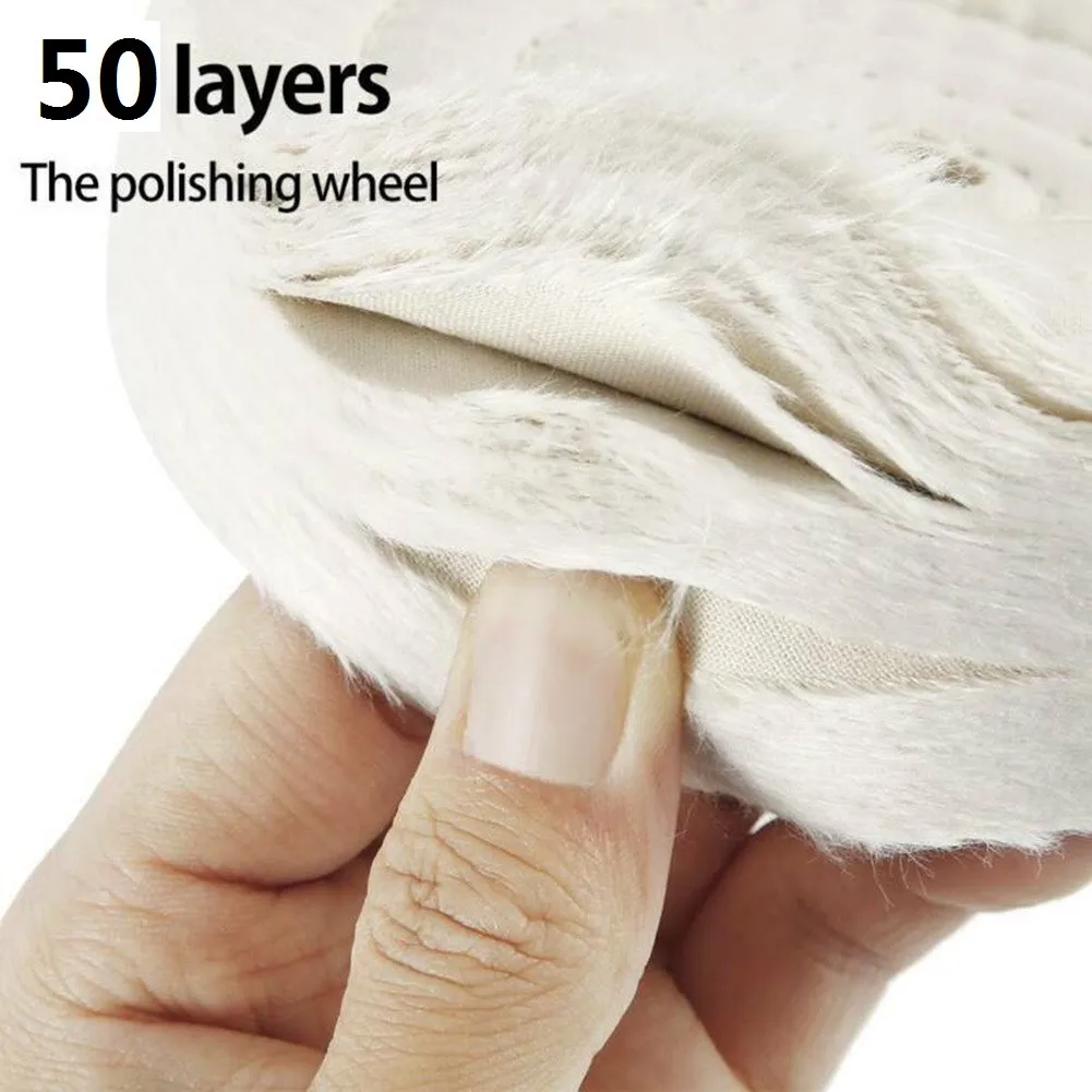 

4PC Polishing wheel Spiral Stitched Cotton Buffing Wheel 1/2 \"center hole