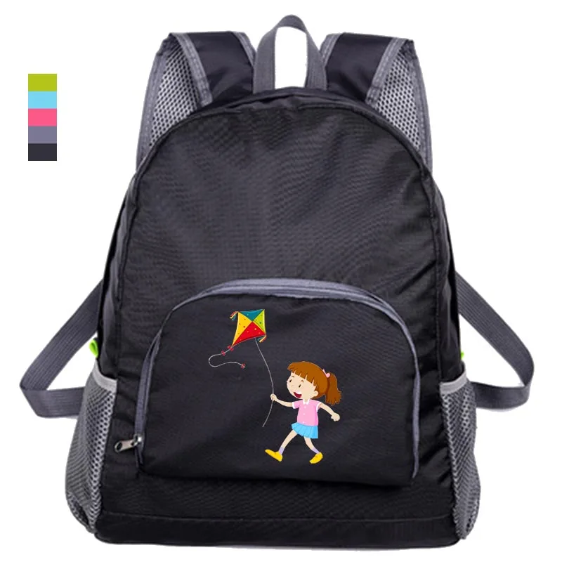 

Printed Backpack Fashion Backpack Daily Unisex Foldable Lightweight Bag Waterproof Travel Shoulder Bag