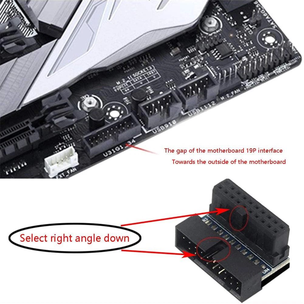 Адаптер для материнской платы 2 шт. USB 3 0 20 контактов штекер-гнездо разъем питания