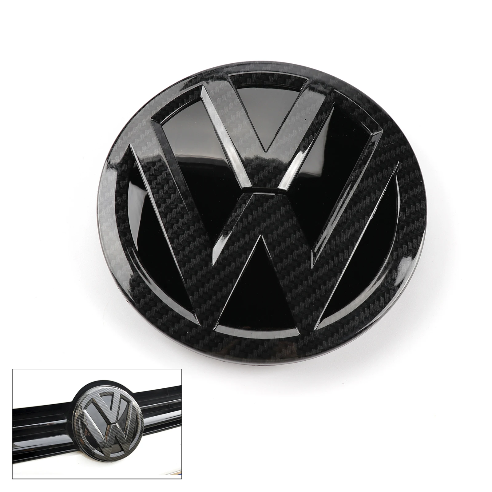 Передняя эмблема из углеродного волокна 137 мм с логотипом автомобиля 3GD 853 601 B для