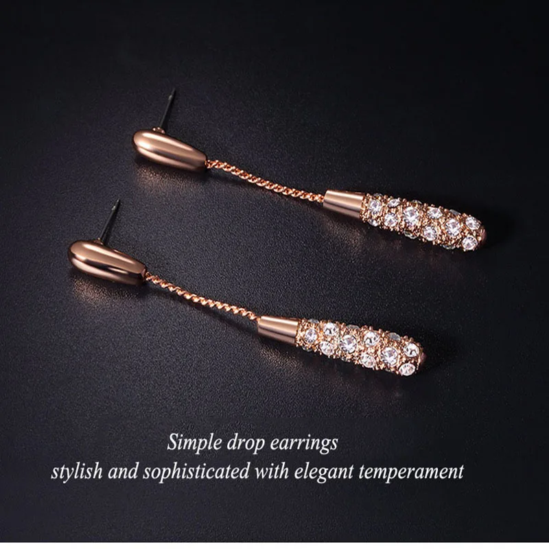 

2020 new hot style earrings female fashion and elegant long drop-shaped alloy earrings earrings
