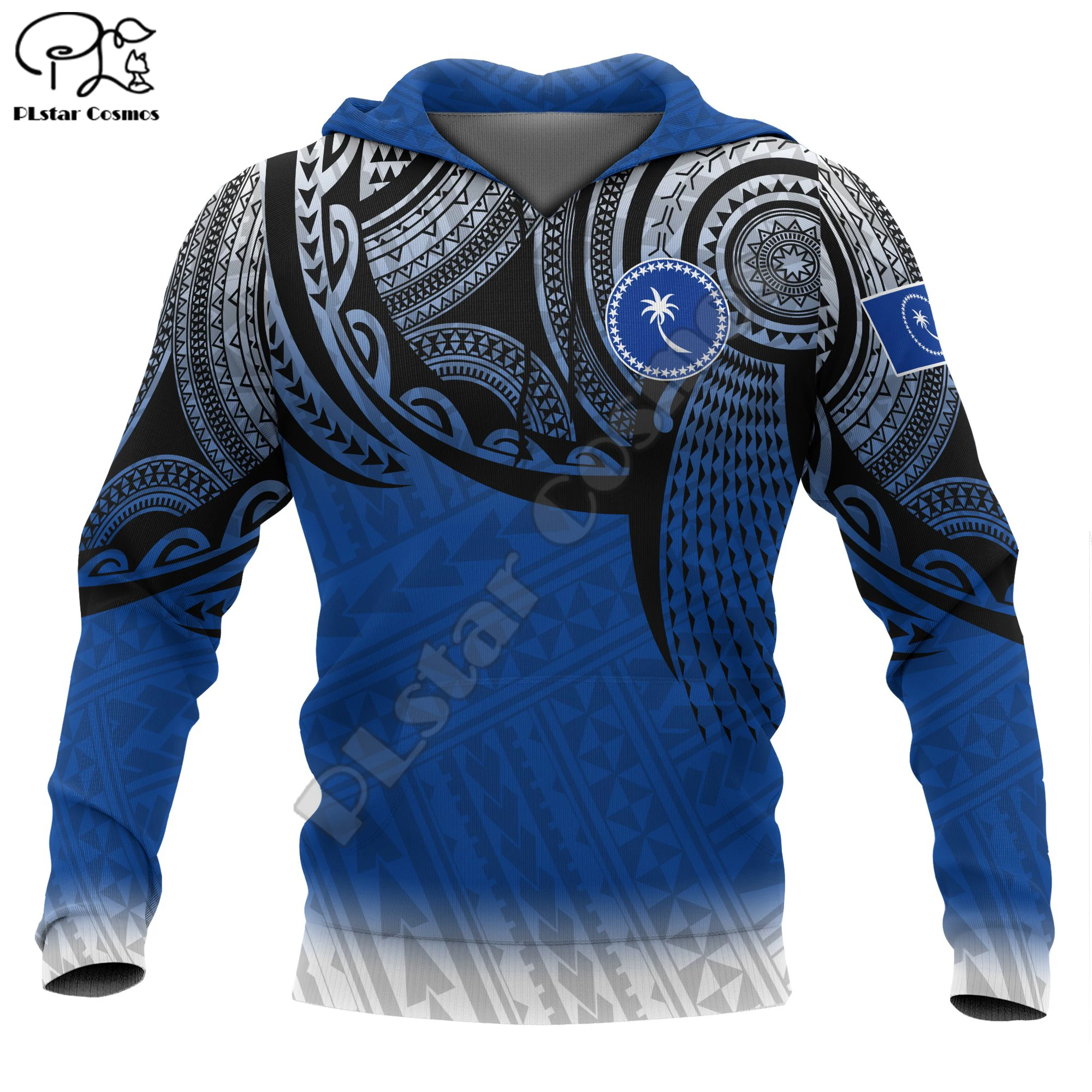 

PLstar Cosmos 3DPrint Tribal Chuuk Polynesian Amazing Pattern Art Flower Tattoos Harajuku Streetwear Funny Unisex Zip Hoodies O3