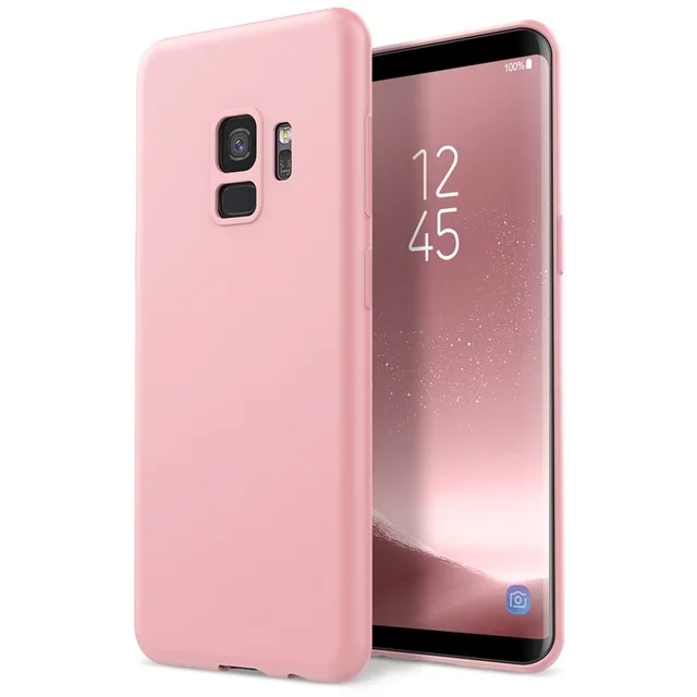 Мягкий силиконовый чехол для samsung Galaxy A8 S9 плюс S8 S7 край S6 A3 A5 A7 J3 J5 J7 Примечание 3 4 5 8 ТПУ, конфетный чехол для телефона - Цвет: Pink