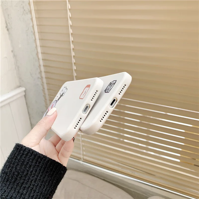 

Case For iPhone 12 Mini Lovers Rabbit Cartoons Silicone Soft Back Case For Apple iPhone 11 Pro Max 7 8 Plus X XR Xs Max Cover