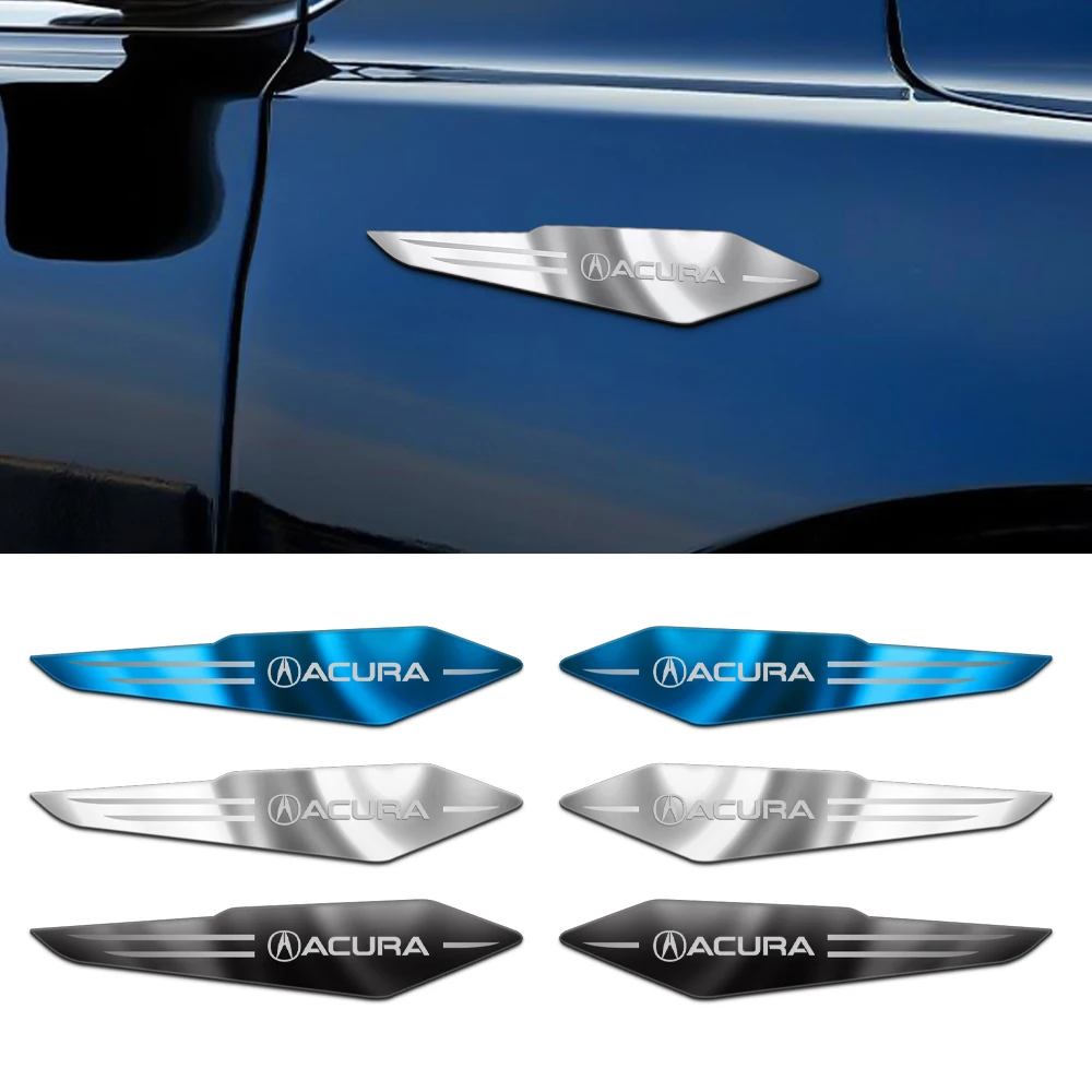 

2PCS New Auto 3D Stainless Steel Body Side Fender Emblem Badge Sticker for Acura Integra RDX TLX CDX MDX ZDX ILX TL RL NSX TSX