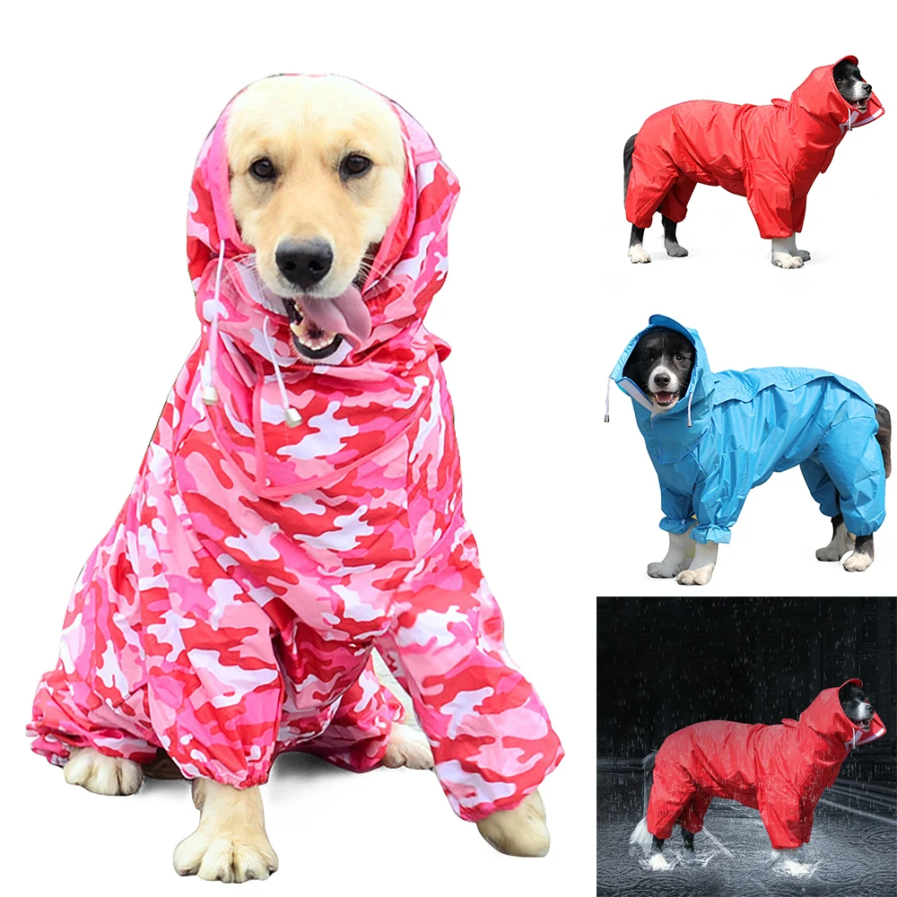 Светоотражающий дождевик с капюшоном для кошек и собак полноразмерный