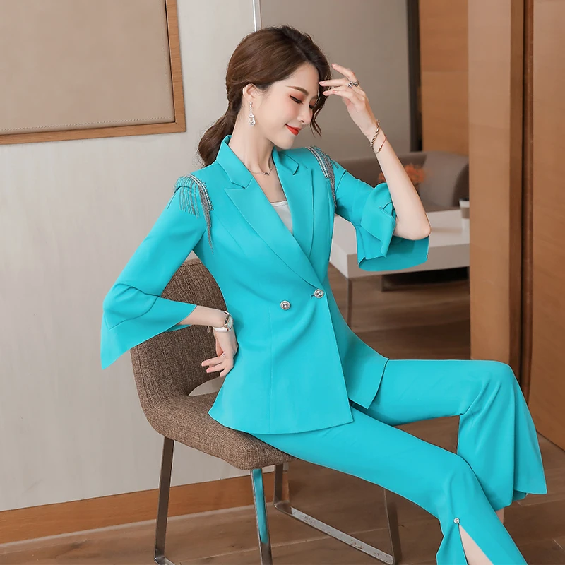 

Женская Офисная Деловая одежда для работы, весенне-летние официальные деловые костюмы в офисном стиле с коротким рукавом, женские деловые к...