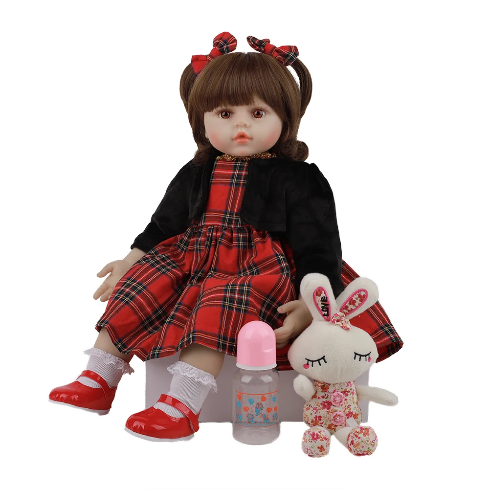 

Hoomai Realistic Newborn Baby 24 '' Silicone Doll Lifelike Bebe Reborn Dolls For Children Birthday Gift princess peach toy