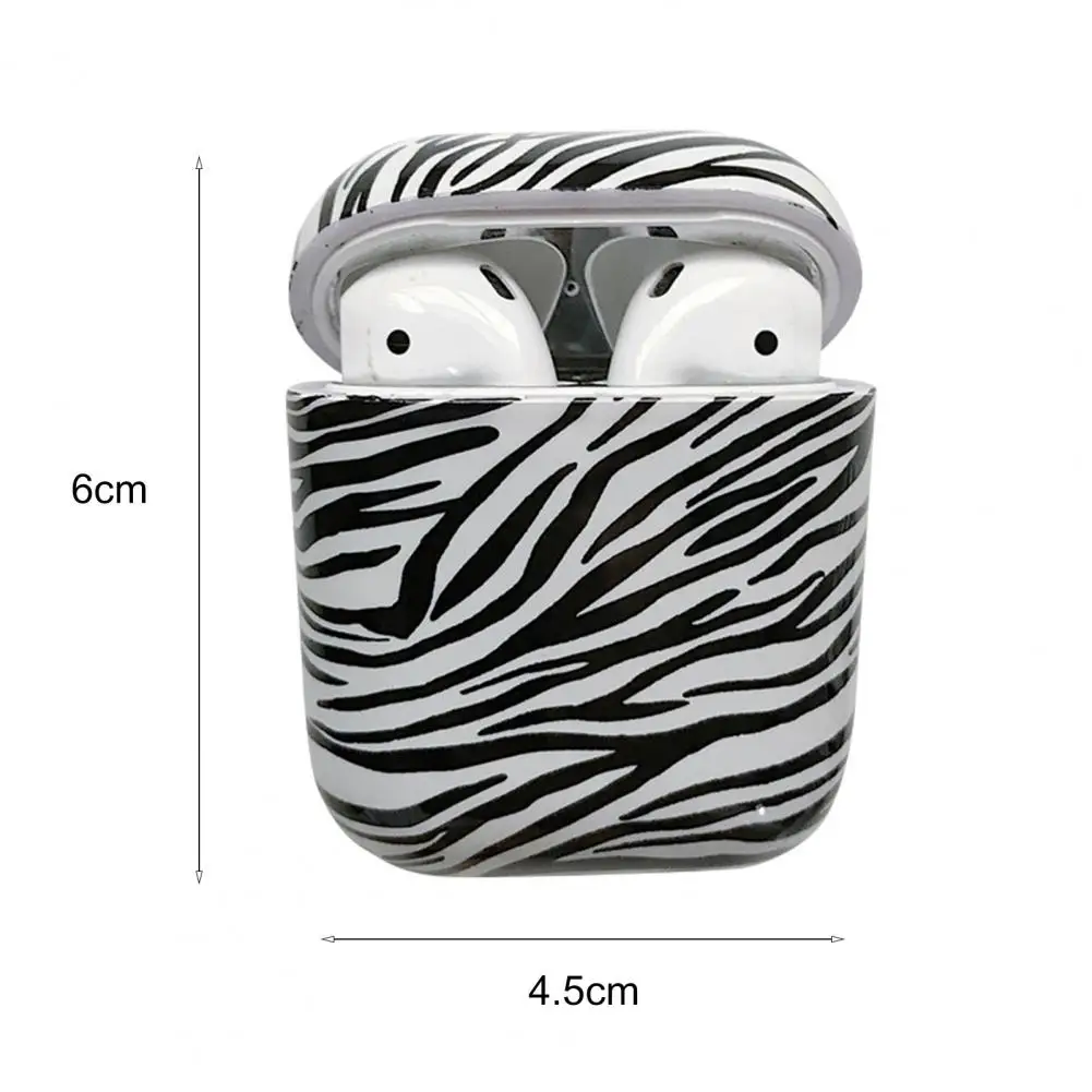 

Creative Protective Box Dustproof Zebra Pattern PC Protective Earphone Cover for Airpods 1/2/3