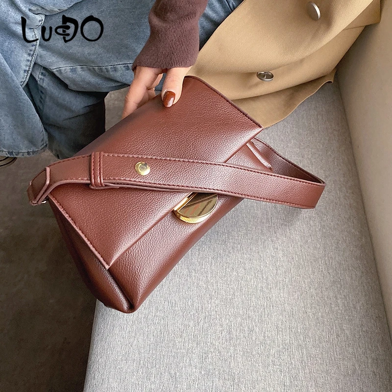 

LUCDO Crossbody Bags For Women Luxury Fashion PU Leather Quality Shoulder Messenger Bag Female Handbags and Purses Sac A Main