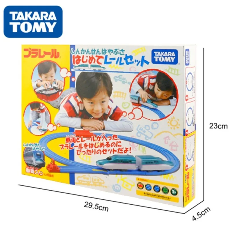 Оригинальный Takara Tomy Tomica Plarail Электрический поезд трек Shinkansen стартовый комплект