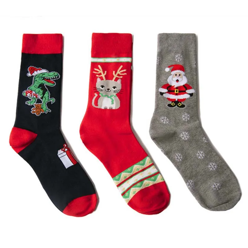 Осенне зимние мужские хлопковые носки модные милые скейтбордиста с героями