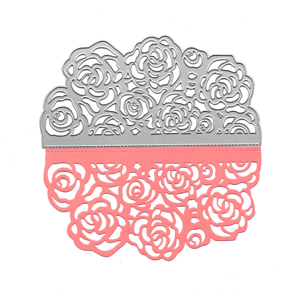 Металлические Вырубные штампы с розовыми краями, скрапбукинг, фоторамка для изготовления карт, трафарет для рукоделия, форма «сделай сам»