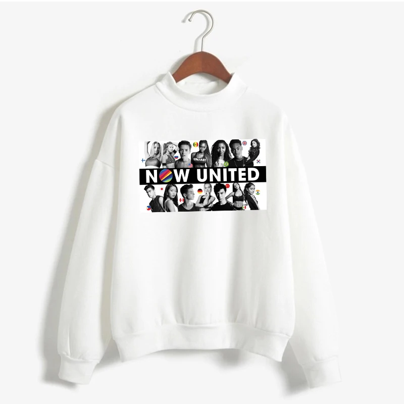 

Fashion Now United Logo Women Sweatshirts 2020 Female Hoodies Aesthetic Printed Pullovers 90S Vogue Pink Sportswear Streetwear