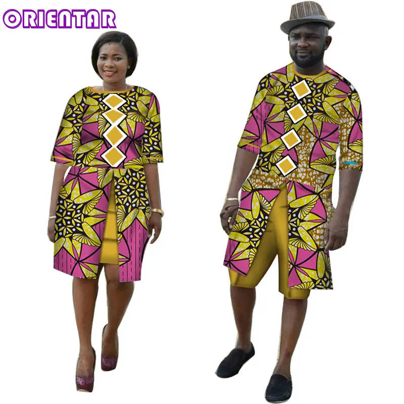 Платье в африканском стиле для пары одежда женщин и мужчин длинная рубашка штаны