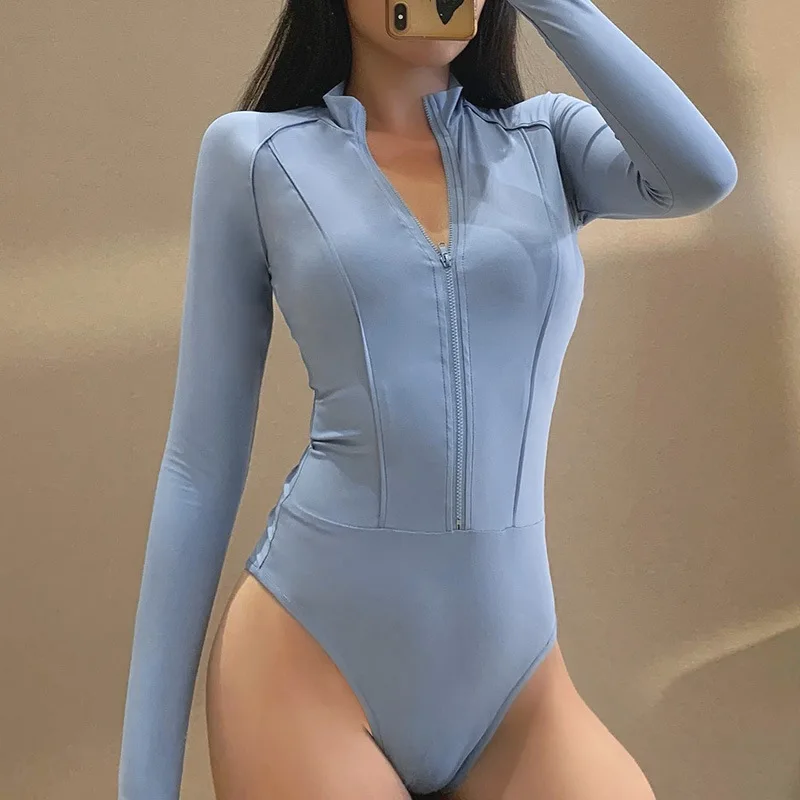 Боди Для женщин 2021 Спецодежда для футболка с длинным рукавом Женская цвет: черный