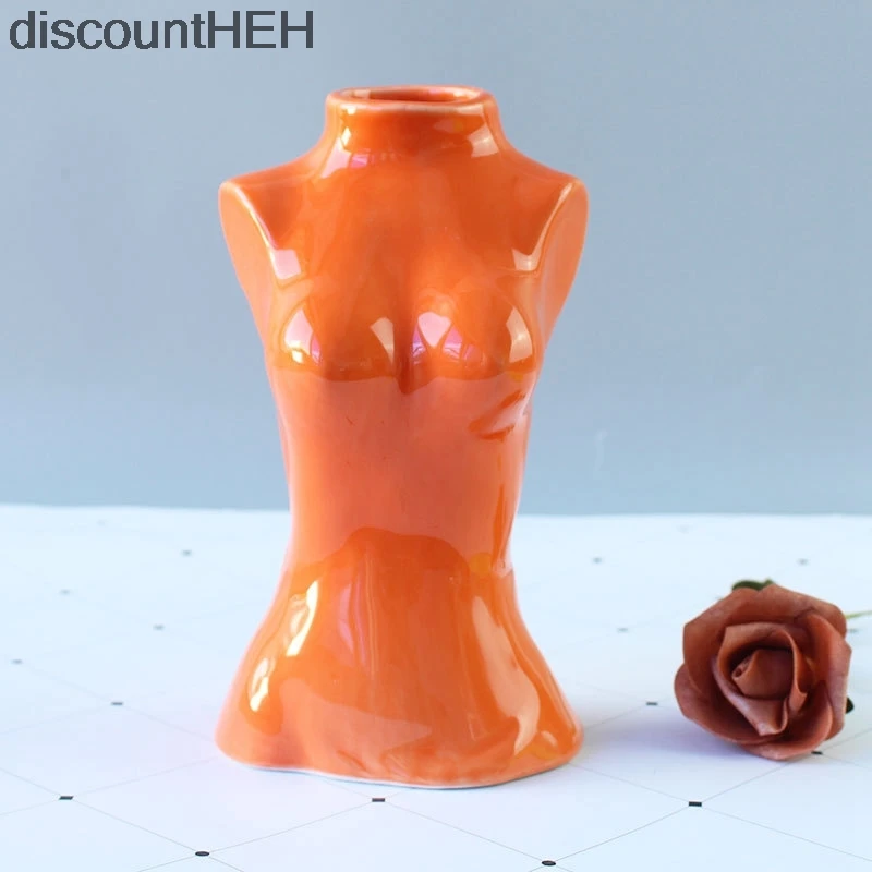 

Nordic Style Home Simulation Human Body Art Vase Ceramic Decoration Handicraft Decoration Ceramic Vase Desktop Decoration