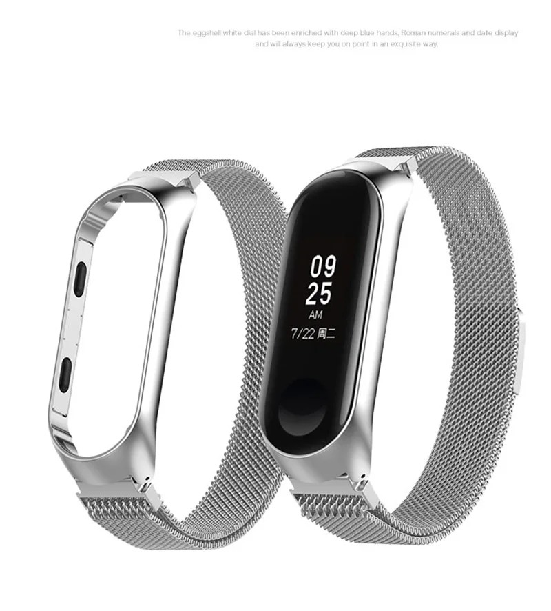 Ремешок для Xiaomi mi Band 4 металлический браслет для mi band 3 из нержавеющей стали ремешок для mi band сменные браслеты