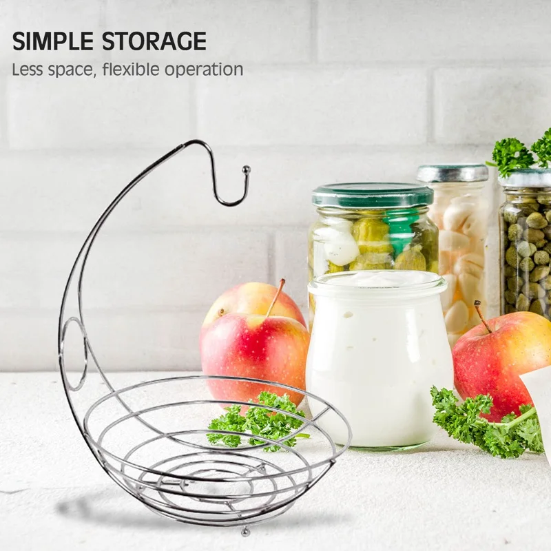 Креативная Милая 2 в 1 вешалка для бананов железная корзина хранения фруктовых