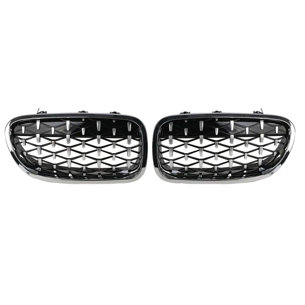 

Алмазные решетки переднего бампера для BMW F10 F11 F18 528i 535i 2010-2016 хром/глянцевый черный/черный и хром новый стиль