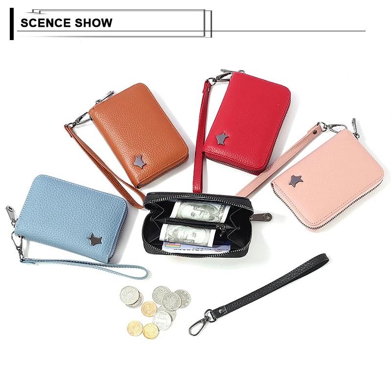 Роскошный женский кошелек из натуральной кожи с несколькими слотами держатель