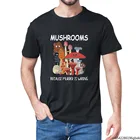 Винтажная Мужская футболка с грибами, потому что убийца не та, микология, шепот грибов